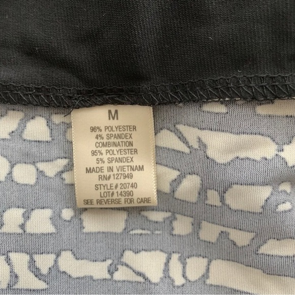 Emma & Michele Shift Dress Black & White Patterned 3/4 Sleeve US Med UK 12-14 - Picture 8 of 13